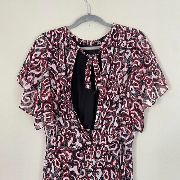 Rebecca minkoff red and black pattern short sleeve dress - Picture 7 of 7